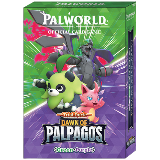 Palworld Official Card Game: Dawn of Palpagos - Green/Purple - Trial Deck (PREORDER) PICKUP IN STORE ONLY
